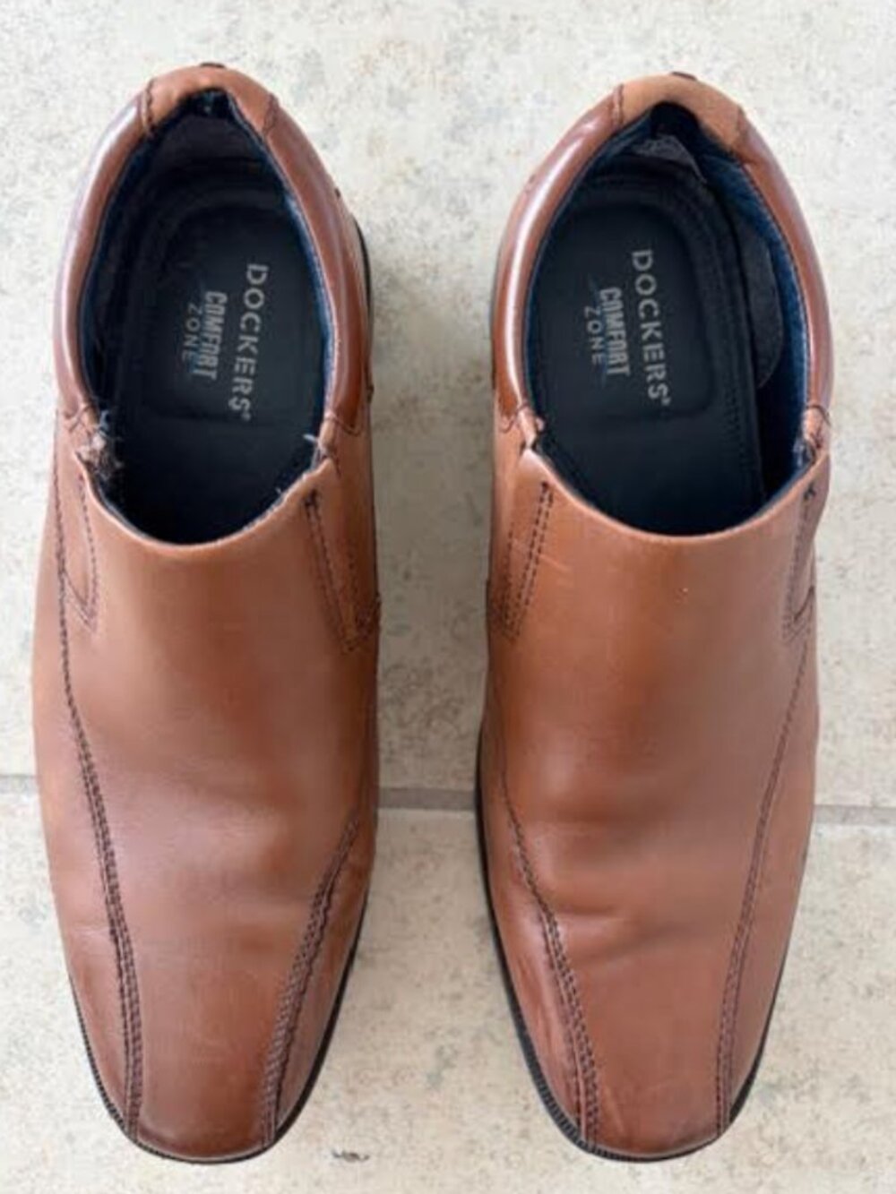 DOCKERS Men's Loafer Size 8 Franchise 2.0 Tan Brown Shoe